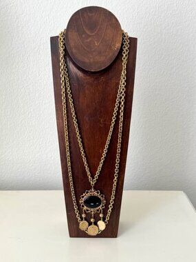 ONE OF A KIND Vintage dramatic Custom Made Necklace Coin Hollywood Starlet